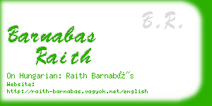 barnabas raith business card